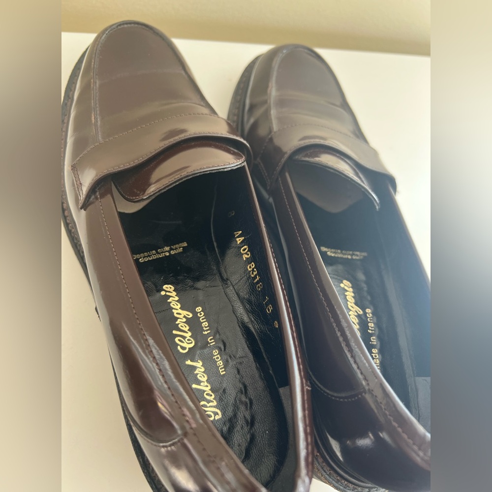 Robert Clergerie Dark Brown Chunky Heel Loafers - Picture 6 of 11